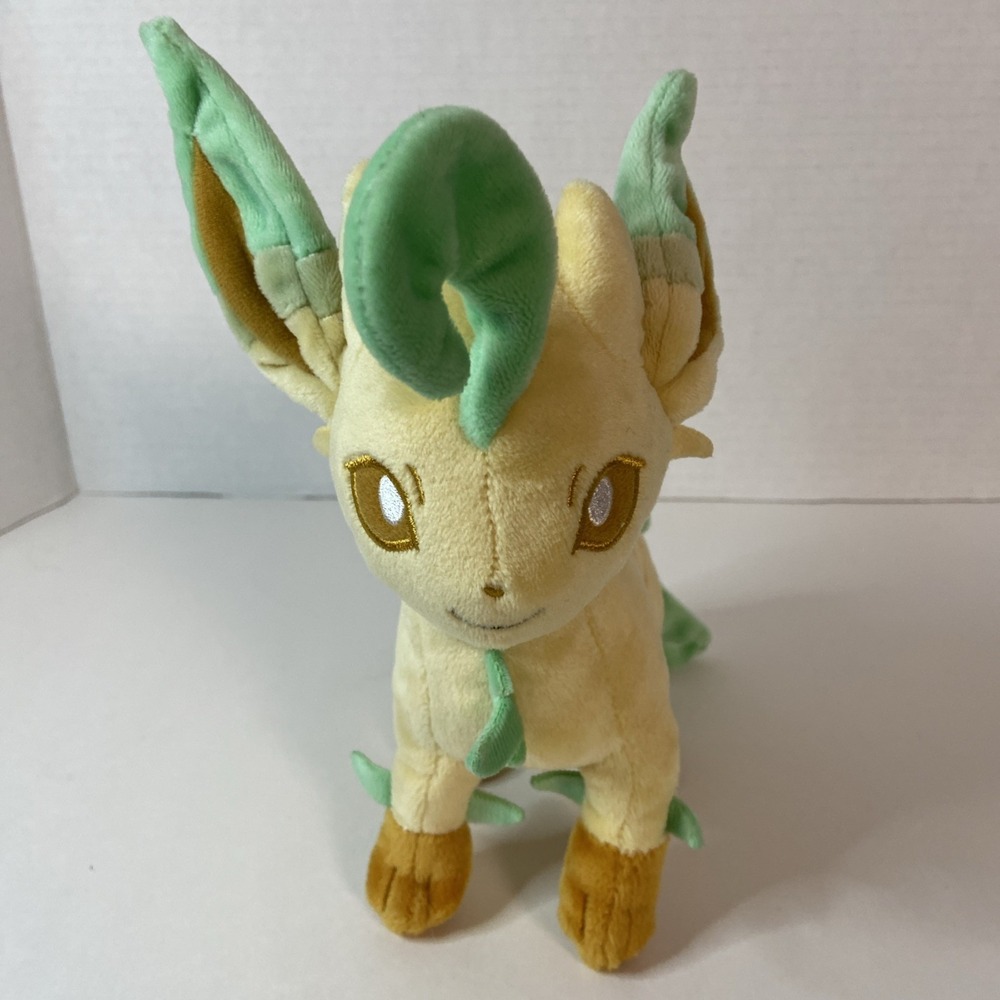Pokemon Leafeon 9" Plush Toy Stuffed Animal Eevee XY Evolution Soft Plushie Toy - Picture 5 of 7